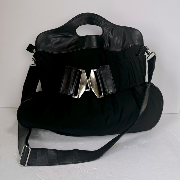 RUDSAK New Tote Bag Belt Shoulder Crossbody Nylon Leather Buckle Minimalist Ruch - Picture 3 of 16